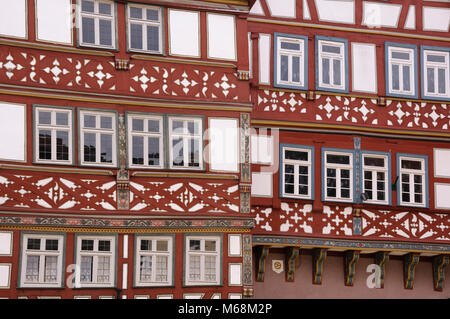 Altstadtgasse a Bad Orb, Assia, Deutschland, Europa Foto Stock