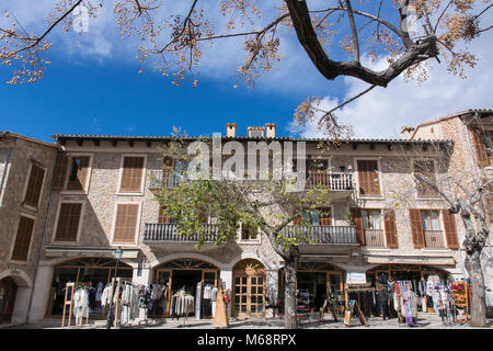 Ladenzeile di Valldemossa, Mallorca, Spanien Foto Stock