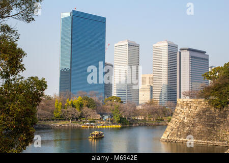 Storico castello di Osaka in Giappone Foto Stock