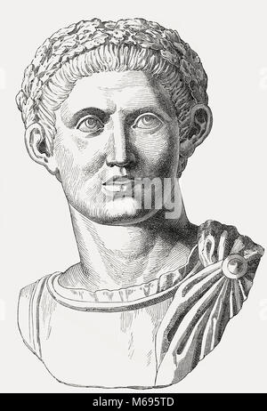 Costantino il Grande o di Costantino I, c. 272 - 337, imperatore romano da 306 a 337, Foto Stock