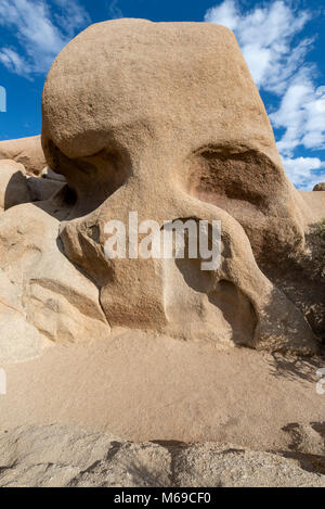 Cranio Rock, Joshua Tree National Park, Deserto Mojave, CALIFORNIA, STATI UNITI D'AMERICA Foto Stock