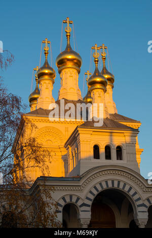 Cathédrale de l'Esaltazione de la Sainte Croix. Il russo chiesa ortodossa orientale. La città vecchia, centro storico. Ginevra. La Svizzera, Europa Foto Stock