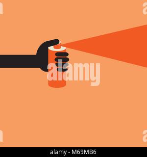 Mano azienda barattolo di vernice spray Illustrazione Vettoriale