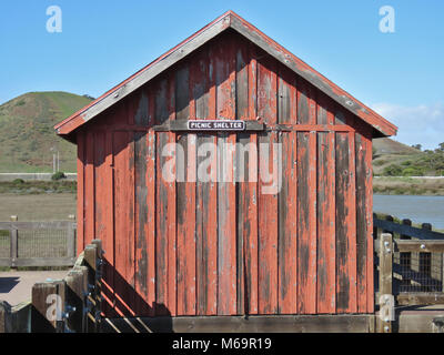 Shelter per picnic in Don Edwards San Francisco Bay National Wildlife Refuge Foto Stock