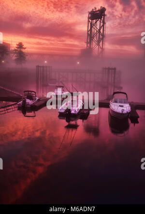 Viste del Memorial Bridge a Portsmouth, New . Foto Stock