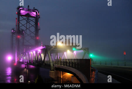 Viste del Memorial Bridge a Portsmouth, New . Foto Stock