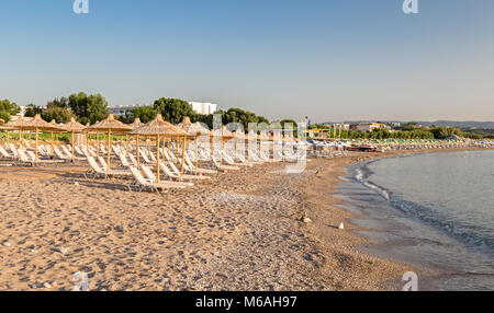 Kolymbia beach, Rodi, la mattina Foto Stock