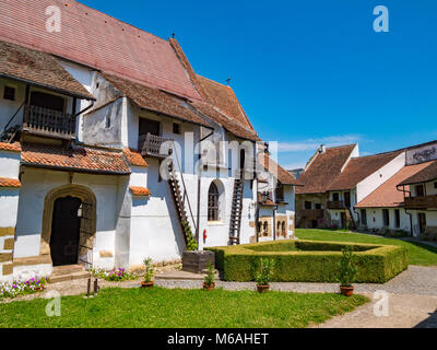 Interno di Harman chiesa fortificata in Transilvania Foto Stock