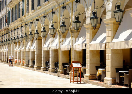 Liston Promenade, Corfù Foto Stock