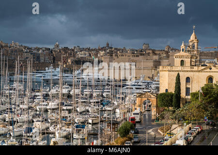 Porto, Vittoriosa, Malta, l'Europa. Foto Stock