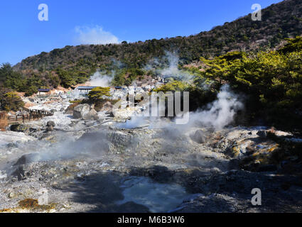 L'Unzen Geoparco nella Prefettura di Nagasaki, Kyushu in Giappone. Foto Stock