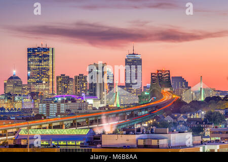 Boston, Massachusetts, USA skyline. Foto Stock