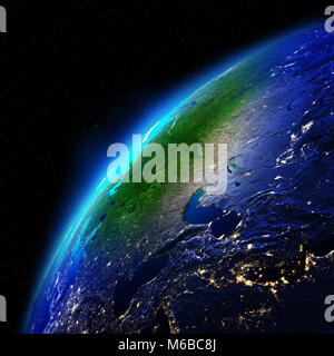 Planet Earth 3D rendering planet Foto Stock