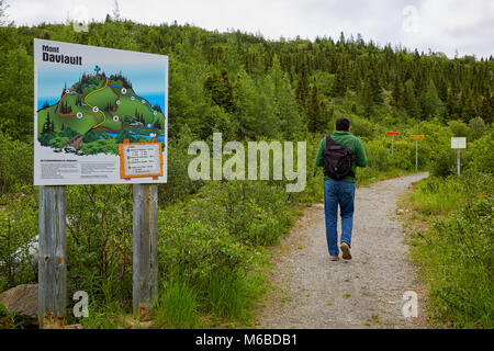 Mout Daviault (Mont Daviault) sentiero, Fermont, Quebec, Canada Foto Stock