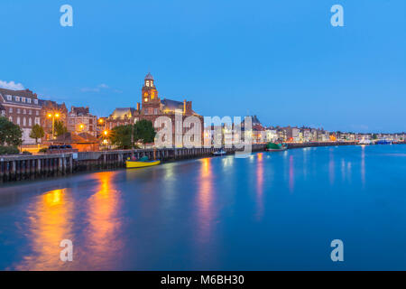 Great Yarmouth quay e Town Hall - Inghilterra Foto Stock