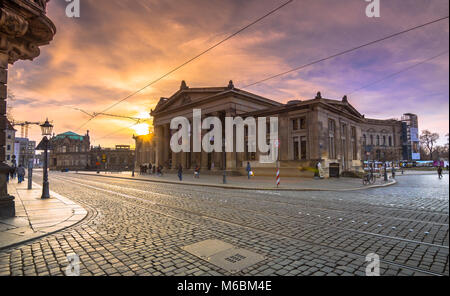 Città vecchia di Dresda barocca, popolare attrazione turistica, Germania Foto Stock