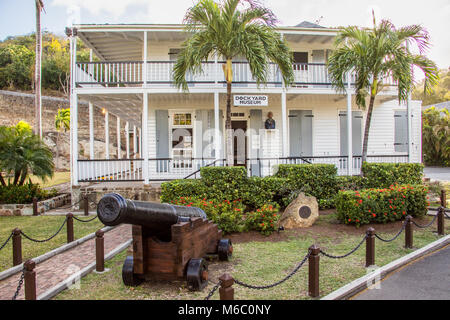 Casa dell'Ammiraglio, ora Dockyard Museum, Nelson's Dockyard, Antigua Foto Stock