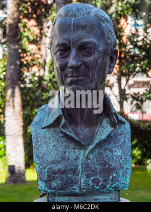 La scultura del barone Hans Heinrich Thyssen in Madrid Foto Stock