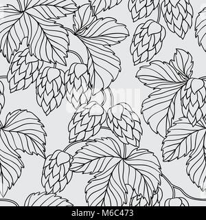 Hop ornamento sui Green Grunge Sfondo, illustrazione vettoriale Illustrazione Vettoriale