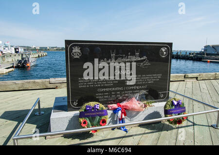 Memoriale sul fronte mare Halifax Nova Scotia Foto Stock