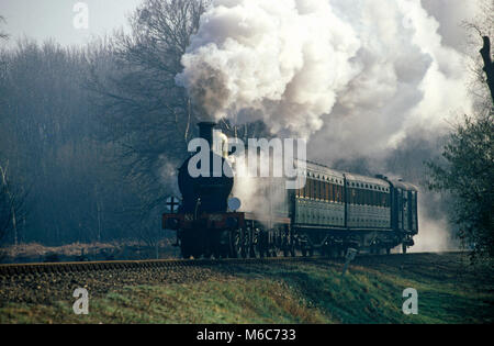 592 al legno Ketches sulla ferrovia Bluebell un 'linea heritage' tra Sheffield Park e Kingscote sui confini di East e West Sussex Foto Stock