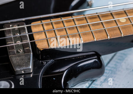 Bass Guitar close-up Foto Stock