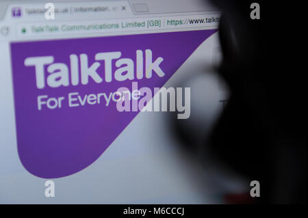 Sito web TalkTalk Foto Stock