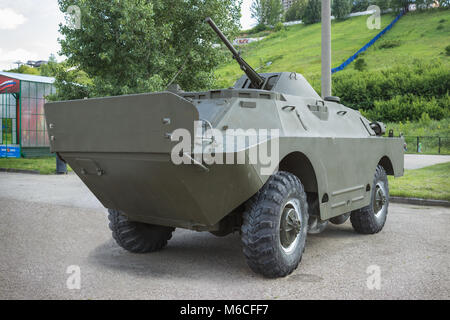 Nizhny Novgorod, Russia - 19 LUG 2015: sovietica ricognizione corazzate e patrol veicolo BRDM-2, adottato nel 1962, esposizione in N.Novgorod. La mostra Foto Stock