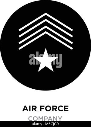 Air Force immagini logo,emblema militare immagine dell'icona, illustrazione vettoriale design Illustrazione Vettoriale