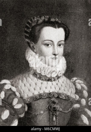 Elisabetta d'Austria, 1554 - 1592. Regina di Francia dal 1570 al 1574 come la moglie di Re Carlo IX. Da Hutchinson nella storia delle nazioni, pubblicato 1915. Foto Stock