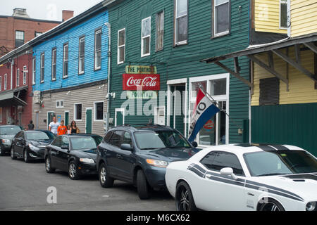 Oblò Ristorante Portland Maine Foto Stock