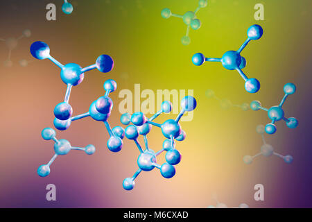 Molecola astratto modello, illustrazione. Foto Stock