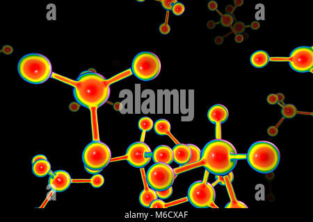 Molecola astratto modello, illustrazione. Foto Stock