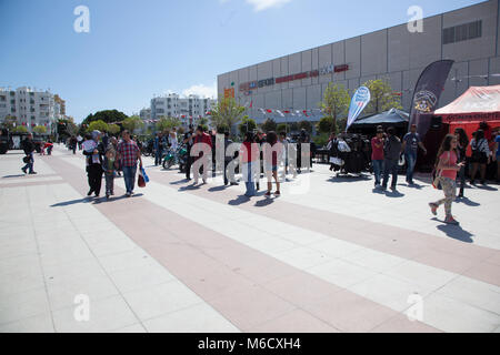 Antalya, Turchia - 21 Maggio 2017: Antalya, Harley Davidson Motor convogli su strada. Il nome del Festival è Antalya Rally, Demo carrello. Foto Stock