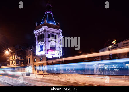 Portsmouth, Regno Unito. 1 marzo 2018. Bestia da est (Storm Emma) hits Kings Theatre. Tom Goss Credito: Thomas Goss/Alamy Live News Foto Stock