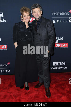 Los Angeles, CALIFORNIA, Stati Uniti. 2 marzo 2018. 2 marzo 2018 - Los Angeles, California - Andy Serkis. Il film è UN'OTTIMA accoglienza per onorare i candidati britannici che si tengono in una residenza privata. Credito fotografico: Birdie Thompson/Admedia Foto Stock