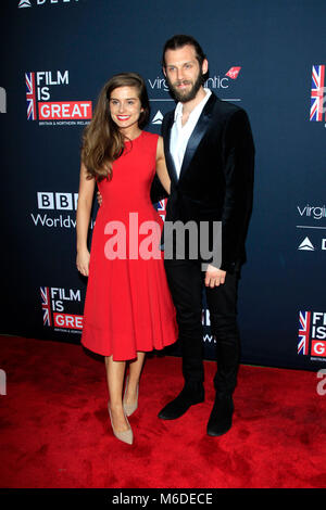 LA, California. 2 marzo 2018. Rachel Shenton e Chris Overton frequentando il "film è grande' British Film Reception per onorare i candidati britannici del novantesimo annuale di Academy Awards presso il British Residence il 2 marzo 2018 a Los Angeles, California. Foto Stock