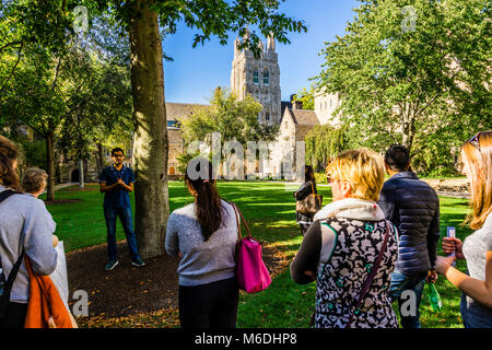 Tour guida Saybrook College Yale University   New Haven, Connecticut, Stati Uniti d'America Foto Stock