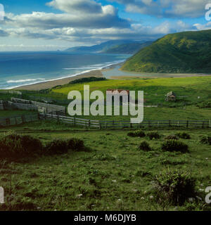 Ranch, Mattole River, gamma King National Conservation Area, il perso Costa, Humboldt Co, California Foto Stock