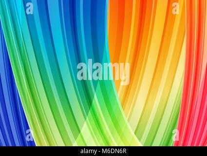 Multicolore linee luminose sullo sfondo del coperchio Illustrazione Vettoriale