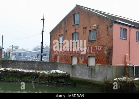 Edward Fison Ltd edificio sul Lungomare di Ipswich, Suffolk. Marzo 2018. Foto Stock