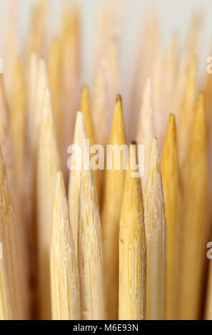 Macro Immagine spiedini di bambù Foto Stock