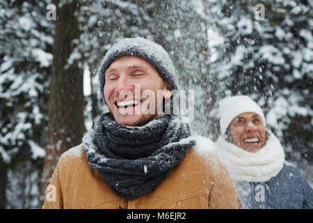 Divertimento nella neve Foto Stock