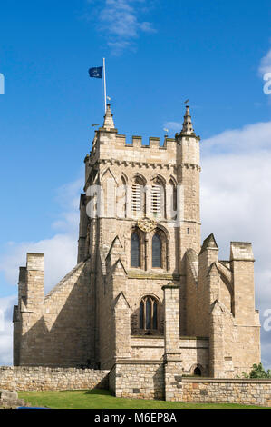 Torre ovest della chiesa di St Hilda, Hartlepool Headland, England, Regno Unito Foto Stock