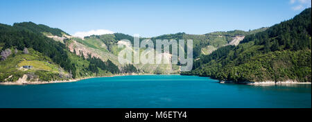 Interislander Ferry Crossing, cuocere diritta, Nuova Zelanda Foto Stock