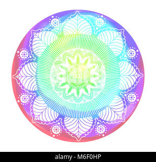 Rainbow mandala Foto Stock