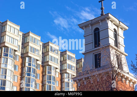 Washington DC appartamento nel quartiere storico. Moderna architettura urbana di noi la città capitale vicino a Chinatown sobborgo. Foto Stock