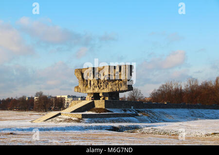 Majdanek campo di concentramento complesso memoriale in Lublin, Polonia Foto Stock