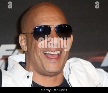 Jan 19, 2018 - Vin Diesel frequentando il 'Fast & Furious Live' Premiere all'O2 Arena di Londra in London, England, Regno Unito Foto Stock