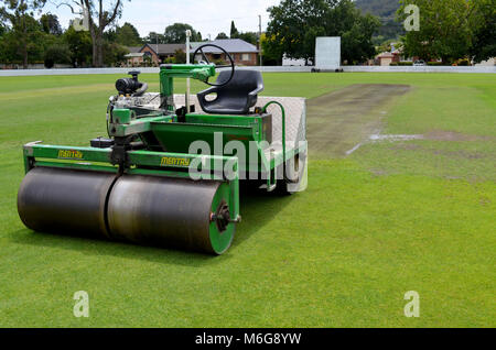 Cricket paletto a Bradman ovale Bowral NSW Australia Foto Stock